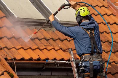Démoussage et hydrofuge de toiture à Plougoulm